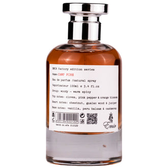 Sticla de parfum Emir Camp Fire 100 ml, design elegant si luxos, cu finisaje atent lucrate, potrivit pentru iubitorii de parfumuri orientale rafinate
