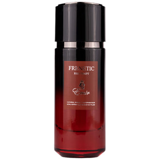 Sticla de parfum Emir Frenetic Red Tempt 80 ml, design elegant si luxos, cu finisaje atent lucrate, potrivit pentru iubitorii de parfumuri orientale rafinate