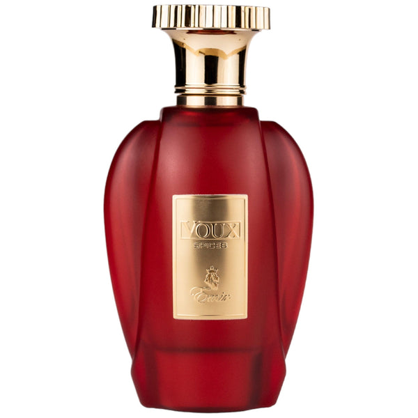 Sticla de parfum Emir Voux Spices 100 ml, design elegant si luxos, cu finisaje atent lucrate, potrivit pentru iubitorii de parfumuri orientale rafinate