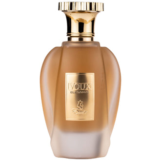 Sticla de parfum Emir Voux Elegante 100 ml, design elegant si luxos, cu finisaje atent lucrate, potrivit pentru iubitorii de parfumuri orientale rafinate