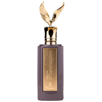 Sticla de parfum Emir Fascination 100 ml, design elegant si luxos, cu finisaje atent lucrate, potrivit pentru iubitorii de parfumuri orientale rafinate