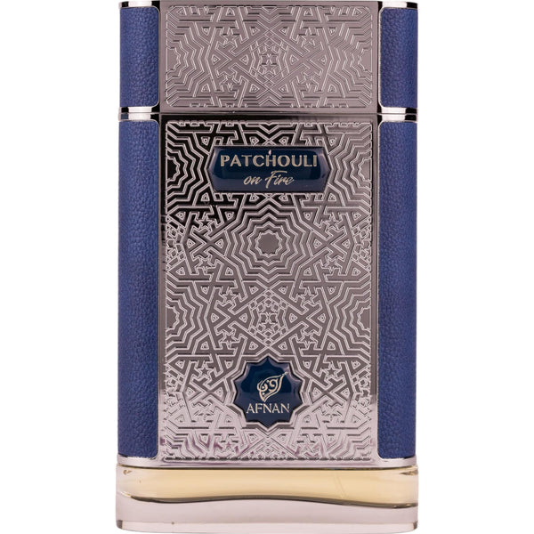 Sticla de parfum Afnan Patchouli on Fire 80 ml, design elegant si luxos, cu finisaje atent lucrate, potrivit pentru iubitorii de parfumuri orientale rafinate