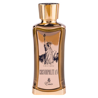 Sticla de parfum Emir Cosmopolitan New York 100 ml, design elegant si luxos, cu finisaje atent lucrate, potrivit pentru iubitorii de parfumuri orientale rafinate