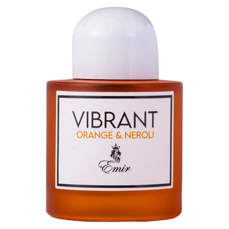 Sticla de parfum Emir Vibrant Orange and Neroli 100 ml, design elegant si luxos, cu finisaje atent lucrate, potrivit pentru iubitorii de parfumuri orientale rafinate