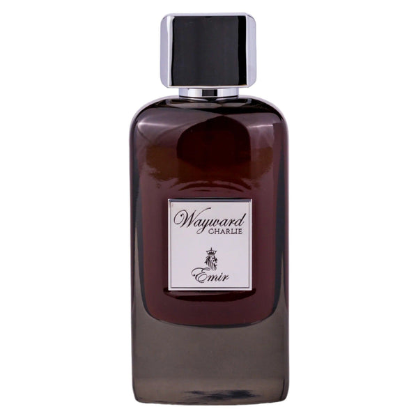 Sticla de parfum Emir Wayward Charlie Extrait de Parfum 100 ml, design elegant si luxos, cu finisaje atent lucrate, potrivit pentru iubitorii de parfumuri orientale rafinate
