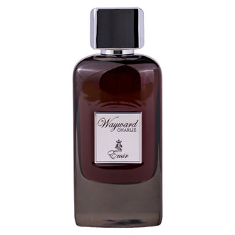 Sticla de parfum Emir Wayward Charlie Extrait de Parfum 100 ml, design elegant si luxos, cu finisaje atent lucrate, potrivit pentru iubitorii de parfumuri orientale rafinate