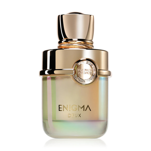 Sticla de parfum French Avenue Enigma Deux 100 ml, design elegant si luxos, cu finisaje atent lucrate, potrivit pentru iubitorii de parfumuri orientale rafinate