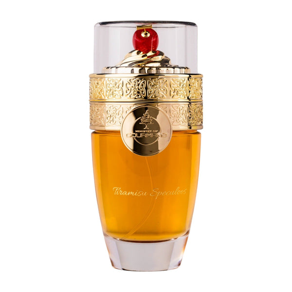 Sticla de parfum Ministry of Gourmand Tiramisu Speculoos 100 ml, design elegant si luxos, cu finisaje atent lucrate, potrivit pentru iubitorii de parfumuri orientale rafinate