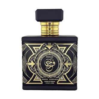 Sticla de parfum Paris Corner Farah extract de parfum 100 ml, design elegant si luxos, cu finisaje atent lucrate, potrivit pentru iubitorii de parfumuri orientale rafinate