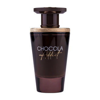 Sticla de parfum French Avenue Chocola Addict 100 ml, design elegant si luxos, cu finisaje atent lucrate, potrivit pentru iubitorii de parfumuri orientale rafinate