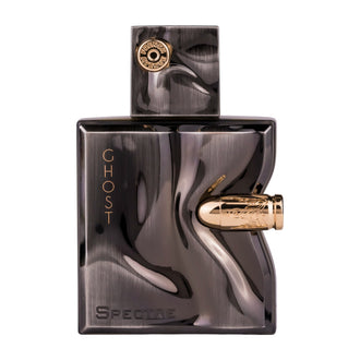 Sticla de parfum French Avenue Spectre Ghost 80 ml, design elegant si luxos, cu finisaje atent lucrate, potrivit pentru iubitorii de parfumuri orientale rafinate