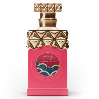 Sticla de parfum Paris Corner Minya Caramel Dulce 100 ml, design elegant si luxos, cu finisaje atent lucrate, potrivit pentru iubitorii de parfumuri orientale rafinate