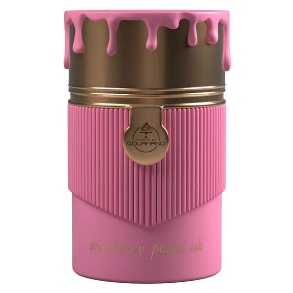 Sticla de parfum Ministry of Gourmand Strawberry Pound Cake 100 ml, design elegant si luxos, cu finisaje atent lucrate, potrivit pentru iubitorii de parfumuri orientale rafinate