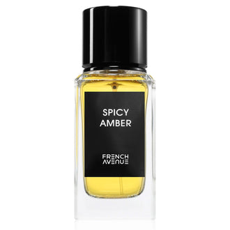 Sticla de parfum French Avenue Spicy Amber 100 ml, design elegant si luxos, cu finisaje atent lucrate, potrivit pentru iubitorii de parfumuri orientale rafinate