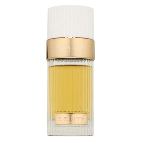 Sticla de parfum French Avenue Zenith Vanilla 100 ml, design elegant si luxos, cu finisaje atent lucrate, potrivit pentru iubitorii de parfumuri orientale rafinate