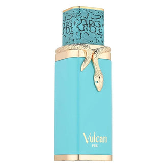 Sticla de parfum French Avenue Vulcan Feu 100 ml, design elegant si luxos, cu finisaje atent lucrate, potrivit pentru iubitorii de parfumuri orientale rafinate