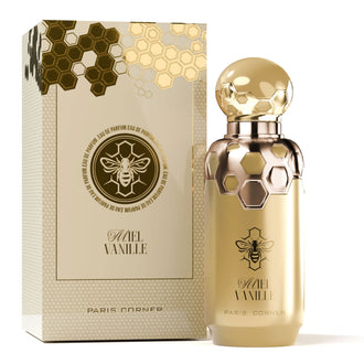 Sticla de parfum Paris Corner Miel Vanille 100 ml, design elegant si luxos, cu finisaje atent lucrate, potrivit pentru iubitorii de parfumuri orientale rafinate