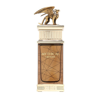 Sticla de parfum French Avenue Mythical Gryphon 100 ml, design elegant si luxos, cu finisaje atent lucrate, potrivit pentru iubitorii de parfumuri orientale rafinate