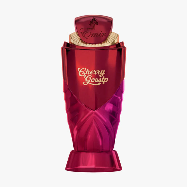 Sticla de parfum Emir Cherry Gossip 100 ml, design elegant si luxos, cu finisaje atent lucrate, potrivit pentru iubitorii de parfumuri orientale rafinate