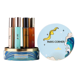 Sticla de parfum Paris Corner Discover Your Fragrance 8 x 15 ml, design elegant si luxos, cu finisaje atent lucrate, potrivit pentru iubitorii de parfumuri orientale rafinate