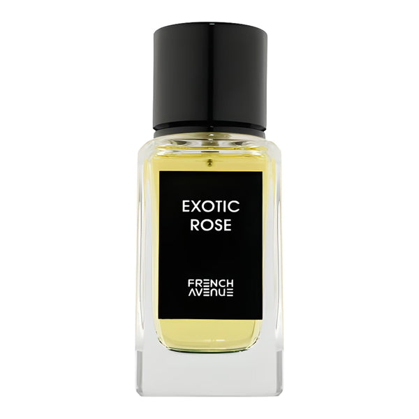 Sticla de parfum French Avenue Exotic Rose 100 ml, design elegant si luxos, cu finisaje atent lucrate, potrivit pentru iubitorii de parfumuri orientale rafinate