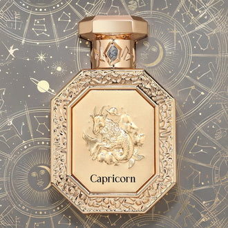 Sticla de parfum French Avenue Genesis Capricorn 90 ml, design elegant si luxos, cu finisaje atent lucrate, potrivit pentru iubitorii de parfumuri orientale rafinate