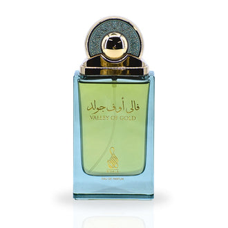 Sticla parfum Risala Valley of Gold 100 ml, flacon auriu luxos.