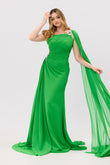 Rochie lunga eleganta, de seara, Evelyne, Verde deschis