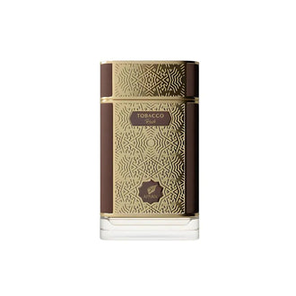 Sticla de parfum Afnan Tobacco Rush 80 ml, design elegant si luxos, cu finisaje atent lucrate, potrivit pentru iubitorii de parfumuri orientale rafinate