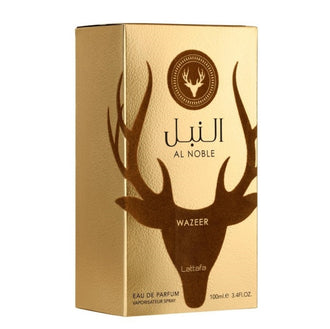 Sticla parfum Al Noble Wazeer 100 ml, design elegant si impunator.