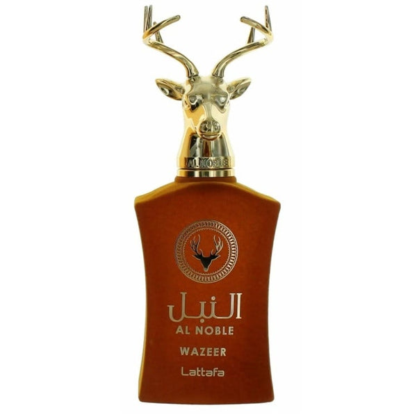 Sticla parfum Al Noble Wazeer 100 ml, design elegant si impunator.