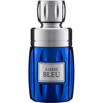 Parfum Rave Ambre Bleu 100 ml, flacon albastru profund cu design modern.