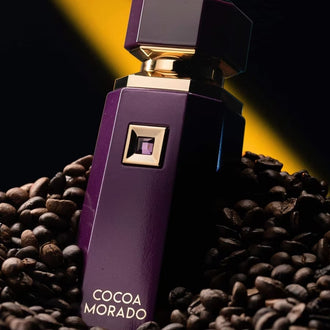 Sticla de parfum French Avenue Cocoa Morado 100 ml, design elegant si luxos, cu finisaje atent lucrate, potrivit pentru iubitorii de parfumuri orientale rafinate