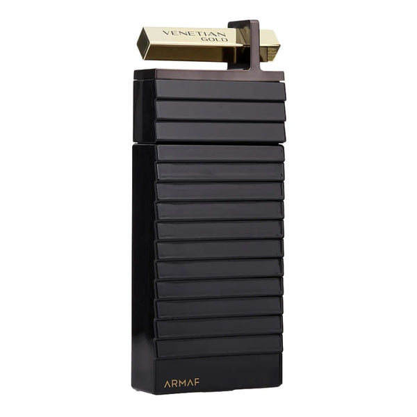 Parfum Armaf Venetian Gold 100 ml, flacon auriu stralucitor si luxos.