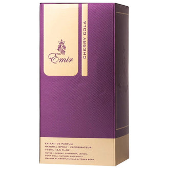 Sticla de parfum Emir Cherry Cola 75 ml, design elegant si luxos, cu finisaje atent lucrate, potrivit pentru iubitorii de parfumuri orientale rafinate
