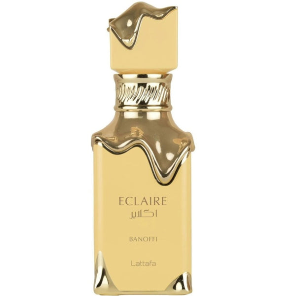 Sticla parfum Lattafa Eclaire Banoffi 100 ml, design gurmand modern.