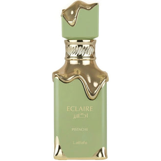 Parfum Lattafa Eclaire Pistache 100 ml, design inspirat de nuanta fisticului.