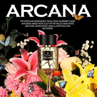 Sticla de parfum Emir Arcana 100 ml, design elegant si luxos, cu finisaje atent lucrate, potrivit pentru iubitorii de parfumuri orientale rafinate