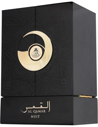 Sticla de parfum French Avenue Al Qamar Nuit 100 ml, design elegant si luxos, cu finisaje atent lucrate, potrivit pentru iubitorii de parfumuri orientale rafinate
