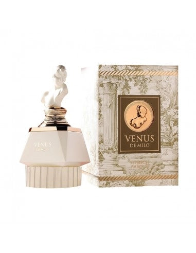 Sticla de parfum French Avenue Venus De Milo 100 ml, design elegant si luxos, cu finisaje atent lucrate, potrivit pentru iubitorii de parfumuri orientale rafinate