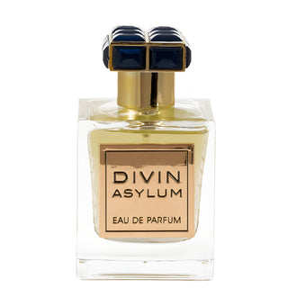 Sticla de parfum French Avenue Divin Asylum 100 ml, design elegant si luxos, cu finisaje atent lucrate, potrivit pentru iubitorii de parfumuri orientale rafinate