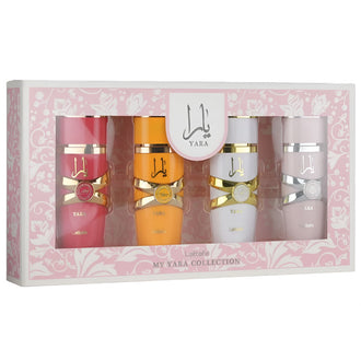 Cutie de colectie continand cele trei variante de parfum Lattafa Yara la 25 ml.