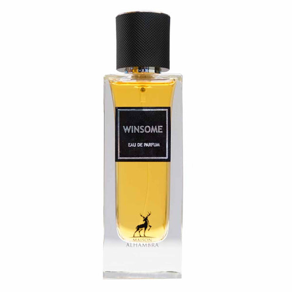 Parfum Alhambra Winsome 90 ml, flacon delicat in nuante pastelate.