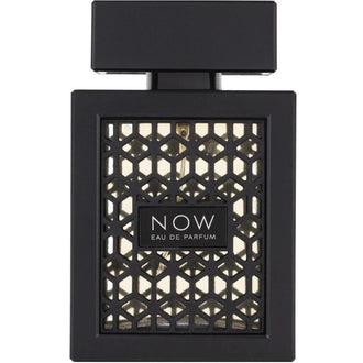 Parfum Rave Now 100 ml, flacon negru cu textura geometrica unica.