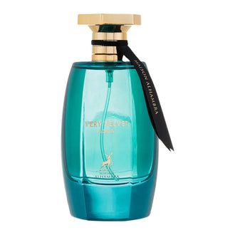 Parfum Alhambra Very Velvet Aqua 100 ml, flacon turcoaz elegant ce evoca marea.