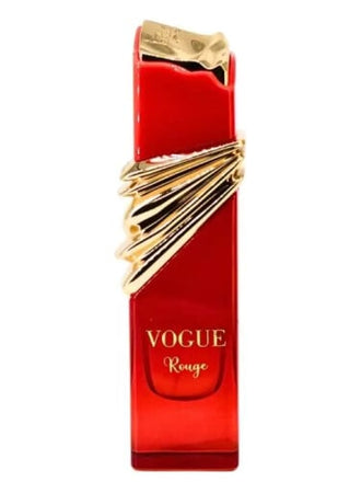 Sticla parfum Alhambra Vogue Rouge 100 ml, flacon rosu sofisticat si clasic.