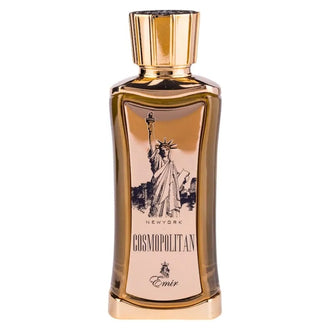 Sticla de parfum Emir Cosmopolitan New York 100 ml, design elegant si luxos, cu finisaje atent lucrate, potrivit pentru iubitorii de parfumuri orientale rafinate