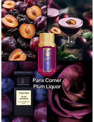 Sticla de parfum Paris Corner Plum Liquor 100 ml, design elegant si luxos, cu finisaje atent lucrate, potrivit pentru iubitorii de parfumuri orientale rafinate