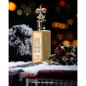 Sticla de parfum Paris Corner December Vanilla 85 ml, design elegant si luxos, cu finisaje atent lucrate, potrivit pentru iubitorii de parfumuri orientale rafinate