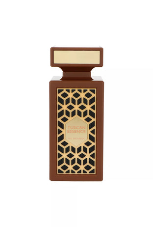 Sticla parfum Flavia Tuscan Essence 90 ml, flacon elegant in tonuri de maro.